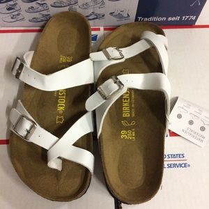 Birkenstock Shoes - Birkenstock White Mayari Sandals Birkenstock Shoes - Birkenstock White Mayari Sandals
